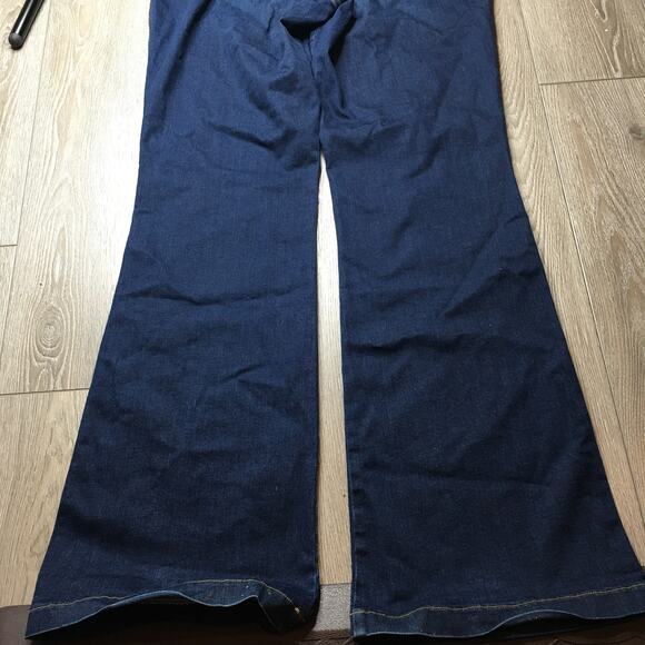 Spanx Womens Flared High Rise Denim Jean Dark Wash Stretch Waist Pull On 2X - Picture 11 of 12